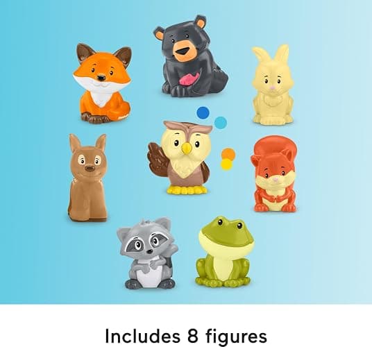 Fisher-Price Little People Toddler Toy Forest Friends Carry Case Playset with Animal Figures for Pretend Play Kids Ages 1+ Years thumbnail 5