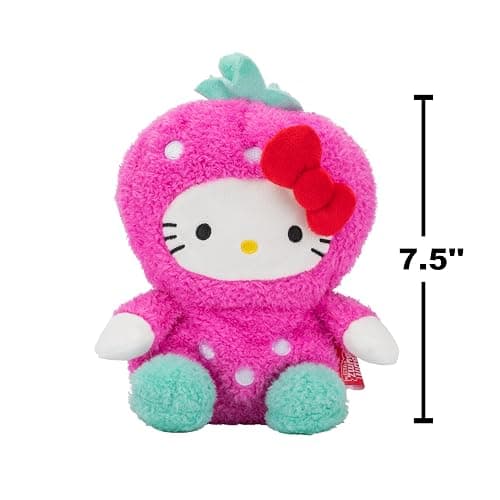 BumBumz 7.5-inch Hello Kitty FruitBumz Plush - Sanrio Hello Kitty Dressed as a Strawberry Collectible Toy - from The Makers of Original Squishmallows thumbnail 2