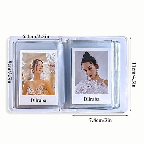 3 Inch Photocard Album Mini Photo Album, Love Heart Hollow Photocard Id Holder 40 Pockets With Bear Pendant thumbnail 2