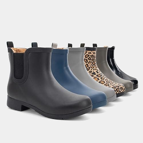 Chooka Women’s Waterproof Chelsea Bootie – Plush Lined, Slip-On Rain Ankle Boots thumbnail 8