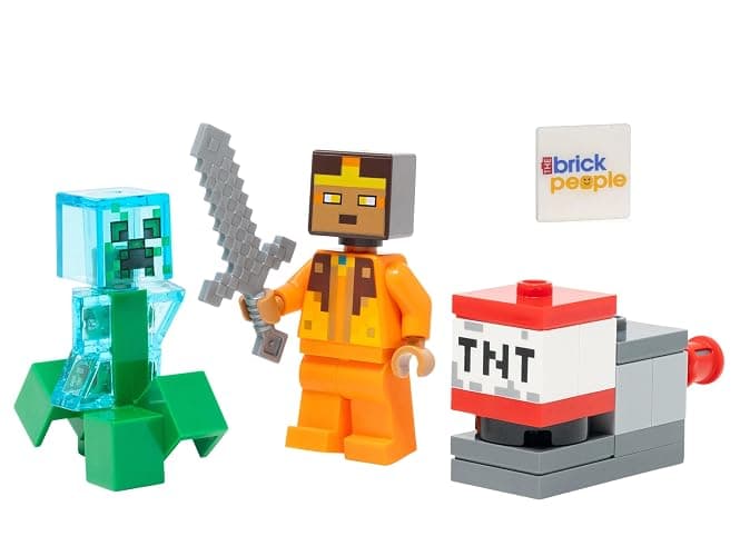 LEGO Minecraft Mini Set: Hero Minifigure with Charged Creeper - Image 1