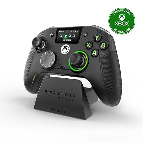 NACON Revolution X Unlimited Advanced Precision Controller Officially Licensed for Xbox Series X | S, Xbox One, Windows 10/11 PC & Android - Wired and Wireless - Charging Station - Image 1