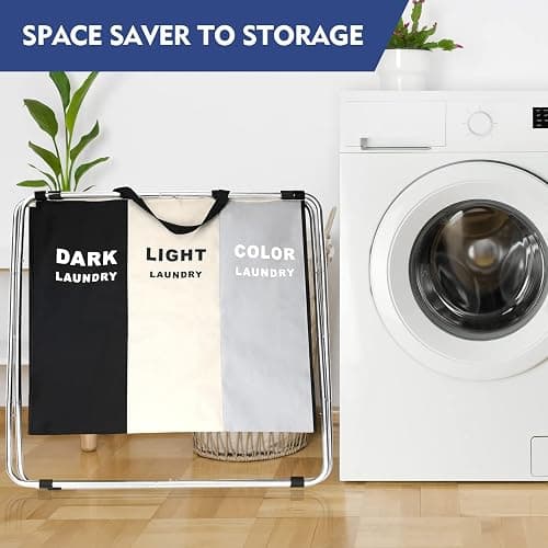 180L Large Laundry Basket, Freestanding Laundry Hamper, Collapsible Tall Clothes Hamper with Handles for Clothes Toys in the Dorm & Family Closet Storage Container and Organizer (1-Pack) thumbnail 4