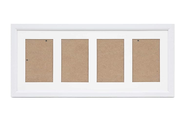 ARPAN MDF 4, Multi Aperture Modern Photo Picture Frame with Mount, White thumbnail 6