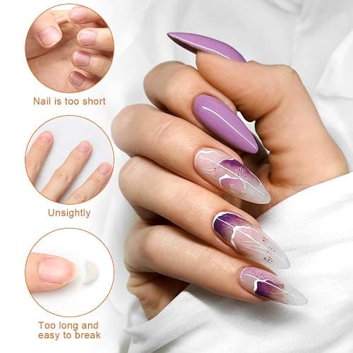 200 PCS Nail Forms for Builder Gel, AHIER Self-adhesive Nail Extension Forms for DIY at Home Professional Nails Art Supplies thumbnail 4