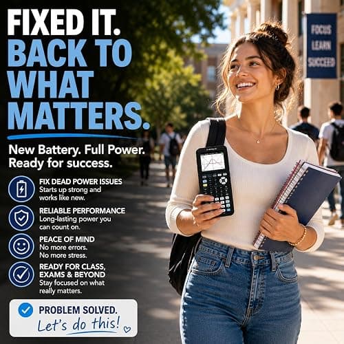 TI-84 Plus CE Battery Replacement Fit Texas Instruments TI-84 Plus CE C Graphing Calculator, TI NSpire CX/CX II/CX CAS, P11P35-11-N01 & 3.7L12005SPA Battery, Fix Dead Power Issue & Error Validating OS thumbnail 3