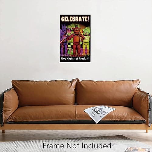 FatCat Wall Graphics Five Nights at Freddy's Wall Poster - Unframed Matte 12 x 18 inch (30cm x 46cm) - Red, Yellow, Blue Cartoon - Bedroom, Living Room thumbnail 7