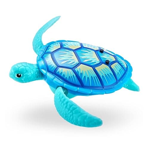 Robo Alive Robo Turtle Robotic Swimming Turtle (Orange + Blue) by ZURU Water Activated, Comes with Batteries, Amazon Exclusive (2 Pack) thumbnail 3