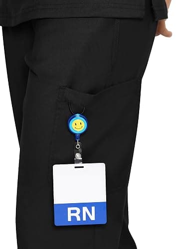 COZYFIT Scrub Pants for Women, Straight-Leg Cargo Pants | 3 Pockets, Drawstring Waist, Cargo Utility Fit, Soft & Breathable, with Working ID Card Ring, For Clinics, Office Labs Wear thumbnail 5