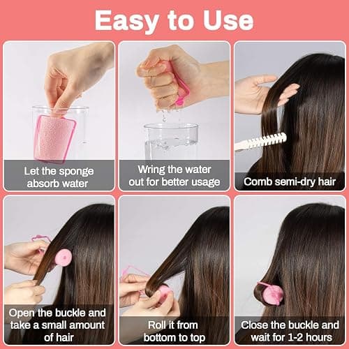 MAQIHAN 36PCS Foam Hair Rollers - Sponge Rollers for Heatless Hair Curler for Short/Long Curling Sleep rolos para cabello Jumbo Large Sponge Curlers Soft Sleeping Thin Hair Curl Overnight rulos thumbnail 3