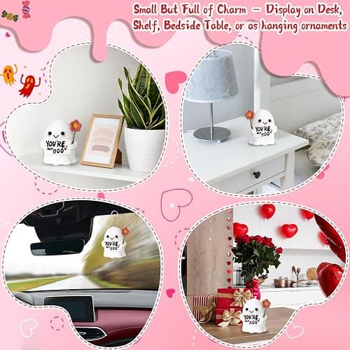 You're My Boo Crochet Ghost - Anniversary Love Birthday Gifts for Women Men Her Him Boyfriend Girlfriend, Fathers Day Card for Husband from Wife - Holiday Stuffers for Halloween Valentine Christmas thumbnail 5