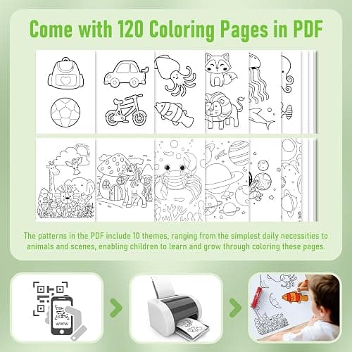 JUPITEARTH Tempera Paint Sticks for Kids, Quick Drying, 24 Colors | Non-Toxic and Washable Paint Sticks, 120 PDF Coloring Pages and 30 Stickers, Smooth, Mess-Free Art Supplies for Crafts thumbnail 6