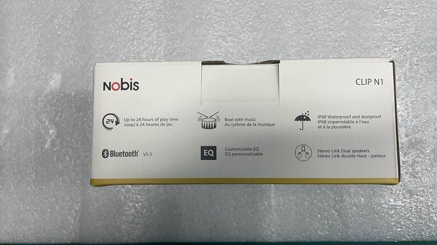 NOBIS Clip N1 Portable Bluetooth Speaker with App, Beat Mode, Up to 24H Playtime, IP68 Waterproof, BT 5.3, HD Sound, Stereo Pairing, Custom EQ, Perfect for Outdoor, Home and Adventure (Pink) - Pink thumbnail 10