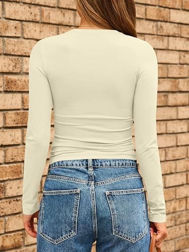 AUTOMET Womens Long Sleeve Shirts Basic Compression Going Out Crop Tops Fall Fashion Y2K Clothes 2025 thumbnail 4