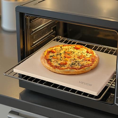 VEVOR Pizza Stone, 16 x 14 in Rectangular Cordierite Pizza Stone, Extra Large Baking-Stone with Scraper, 0.6 in Thick Heat-Resistant Cordierite, for Kitchen Oven, Baking Bread & Pizzas, BBQ Grilling thumbnail 2