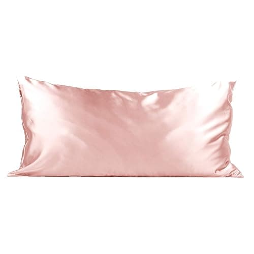Kitsch Satin Pillowcase with Zipper - King Size, Blush | Softer Than Silk Pillow Cases, Smooth Cooling Satin Pillow Case for Hair and Skin, Wrinkle-Free, Machine Washable thumbnail 5