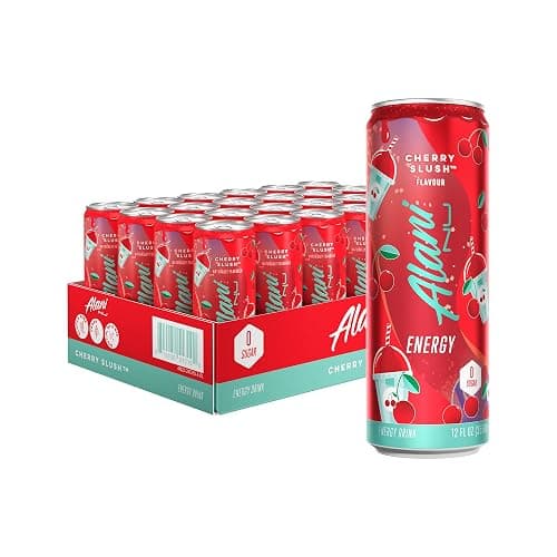 Alani Nu CHERRY SLUSH, Sugar Free, Low Calorie Energy Drinks, 200mg Caffeine, Biotin, B Vitamins, Zero Sugar, 10 Calories, 12 Fl Oz Cans, 24 Pack - Image 1