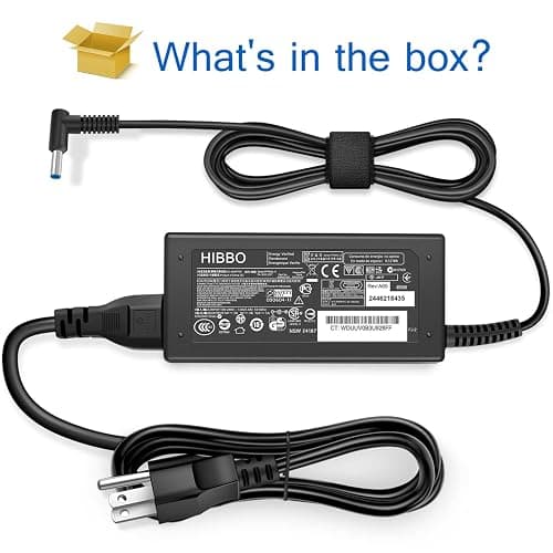 Charger Compatible with HP Laptop Computer 65W 45W Smart Blue Tip Power Adapter thumbnail 7