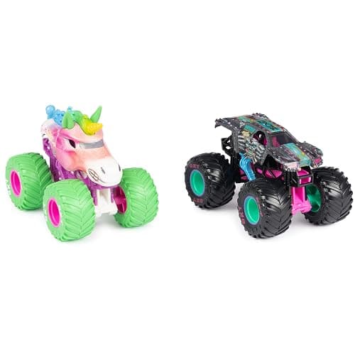 Monster Jam, Official Nitro Neon, Sparkle Smash Vs. Max-D, 1:64 Scale Die-Cast Monster Trucks, Kids Toys for Boys Ages 3 and up thumbnail 8