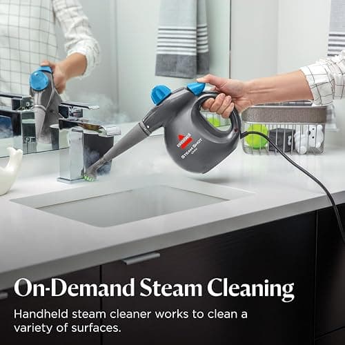 BISSELL Steam Shot Omni Pressurized Handheld Multi-Surface Natural Portable Steam Cleaner with 7 tools for tile, grout, windows, bathrooms, kitchen, auto thumbnail 2