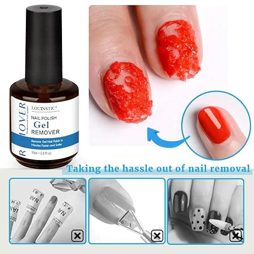 LOUINSTIC Gel Polish Remover: Professional Gel Nail Polish Remover for Nails, 3-5 Minutes Easy Quick Gel Nail Remover thumbnail 4