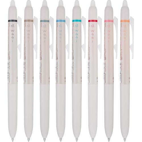 PILOT FriXion Waai Erasable Gel Pens, 8-Pack Pouch, Extra Fine Point 0.5 mm, Assorted Colors, FriXion Erasable Pens 0.5 - Ideal for School, Journaling & Office Writing thumbnail 6
