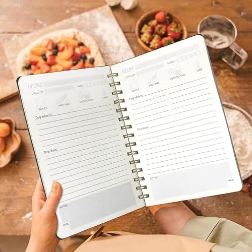 Perfect Blank Recipe Book-Recipe Book to Write in Your Own Recipes,Hardcover Personal Blank Recipe Book, Recipe Notebook Hold 144 Exclusive Formula Recipes (deep sea) - deep sea thumbnail 5