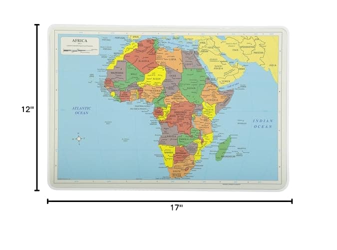 Painless Learning Africa Map Placemat, 12 x 17 1/2 inches thumbnail 2