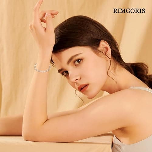 Rimgoris 925 Sterling Silver for Women Bracelets Necklace Safety Chain Clips Heart Rose Gold Cup Airplane Planet Travel Easter Egg Dangle Charm thumbnail 3