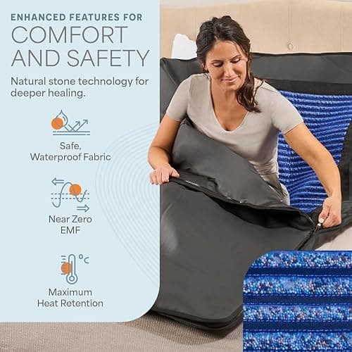 LifePro RejuvaWrap Infrared Sauna Blanket — Portable Sauna Bag with 9 Temp Levels Low EMF Far Infrared Heating — At Home Full Body Rejuvenation & Relaxation thumbnail 7