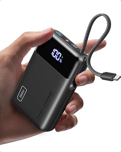 INIU 45W Power Bank, Ultra Klein 20000mAh Powerbank iPhone mit Integriertem USB-C Kabel, Schnellladen Externe Handyakkus Mini, Klein Aber Stark für iPhone 17 16 15 Pro, Samsung S22, Xiaomi, iPad etc - Image 1