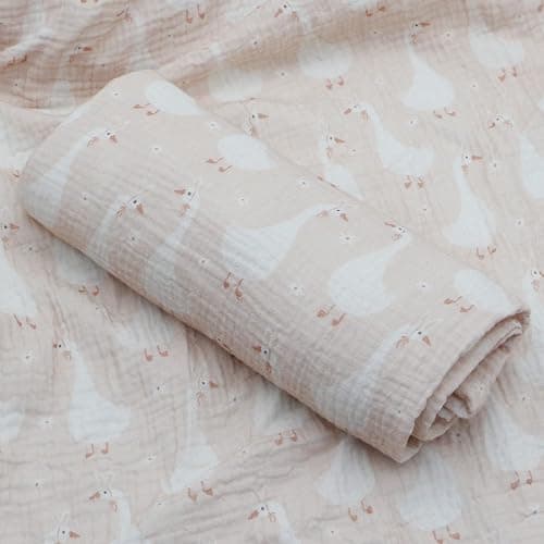 Axwang Muslin Swaddle Blanket for Newborn, 3 Pack, Soft Breathable Receiving Blanket, 38 x 40 Inches, Swaddle Wrap and Burping Cloth (Rainbow) thumbnail 6