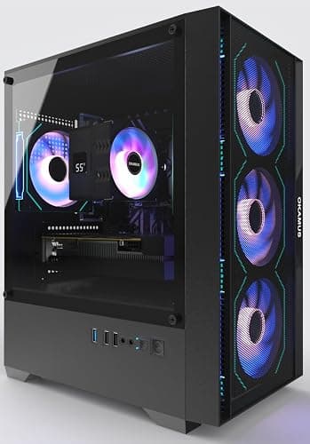 OKAMUS Gaming PC, i7 CPU, GTX 1660 Super 6GB Graphics, 512 GB M.2, 16 GB RAM Pre-Built Computer, RGB Fans x 4, Win 11 Home,WiFi 6 + 5.2/5.3, 550W PSU (i7+GTX 1660S+512GB+16GB) - Image 1