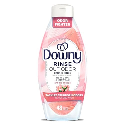 Downy Rinse Laundry Odor Remover, Spring Breeze Scent, 48 FL OZ, Fabric Softener and Laundry Odor Removal Rinse - Image 1