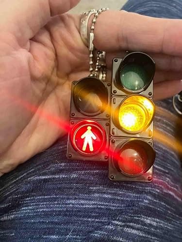 sunaeset novelty car keychain for bag, funny unique cool stoplight key chain accessories for men women, purse charms for handbags, fun small gifts for men ideas thumbnail 9