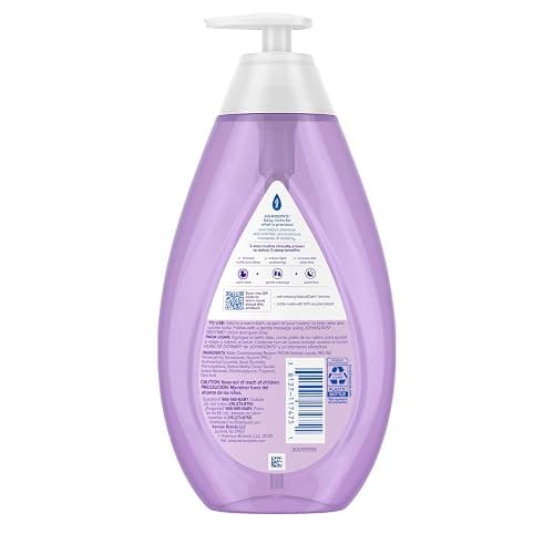Johnson's Bedtime Baby Bath with Soothing NaturalCalm Aromas, Hypoallergenic & Tear-Free Liquid Baby Bath Formula, No Parabens, Sulfates, Dyes, or Phthalates, 27.1 fl. oz thumbnail 9