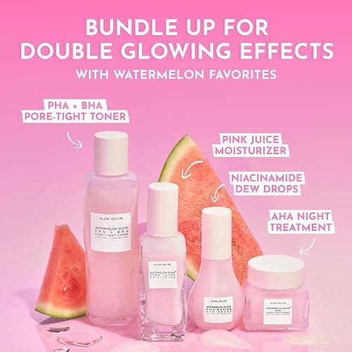 Glow Recipe Watermelon Glow AHA Night Treatment - Overnight Resurfacing Mask with AHA Complex, Hyaluronic Acid, Niacinamide & Watermelon Enzymes for Smooth, Glowing, Even-Toned Skin (60ml) thumbnail 7