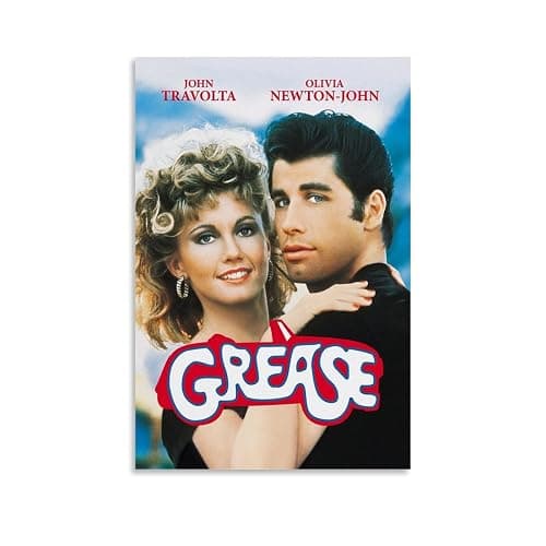 Grease Movie Poster Canvas Art Posters for Room Aesthetic And Wall Art Picture Living Room Decor Poster 08x12inch(20x30cm) Unframe-style - Image 1