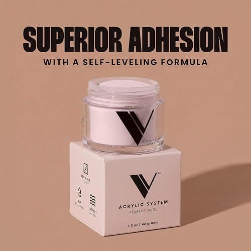 V Beauty Pure Acrylic Nail Powder, Perfect Nude Acrylic Powder, 1.5 Oz | Colored Acrylic Nail Cover Powder for Professionals & Beginners – Self-Leveling, Non-Yellowing, Bubble-Free, Fade-Resistant thumbnail 5