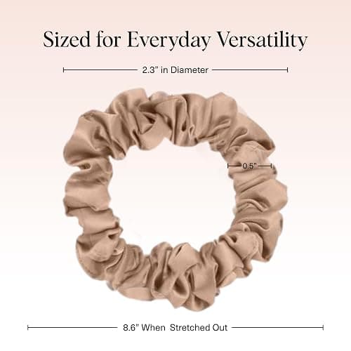 Kitsch Ultra-Petite Satin Scrunchies for Women - Softer Than Silk Scrunchies | Hair Ties No Damage for Frizz-Free Sleep | Perfect for Day or Night | Ideal Gifts for Women - Eucalyptus, 6 pcs thumbnail 2