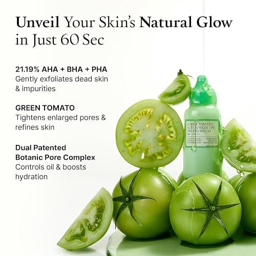 FULLY Green Tomato Acid 20 Exfoliating Wash Off Serum, 21% AHA+BHA+PHA for Dead Skin, Magic Green Potion, Body Exfoliator, for Strawberry Skin, Smooth Texture, Korean Vegan Skincare, 1.69 fl.oz thumbnail 4