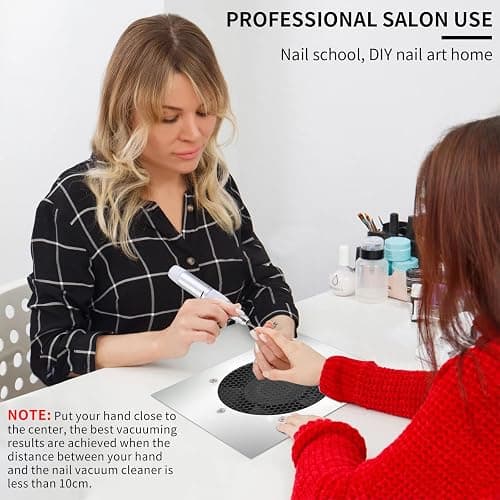 Powerful 80W Nail Dust Collector Built in Table Desk Nail Vacuum Cleaner Professional Table Embedded Dust Extractor Vacuum Built in Desktop Nail Dust Collector Quiet Nail Fan Acrylic Nail Tools thumbnail 5