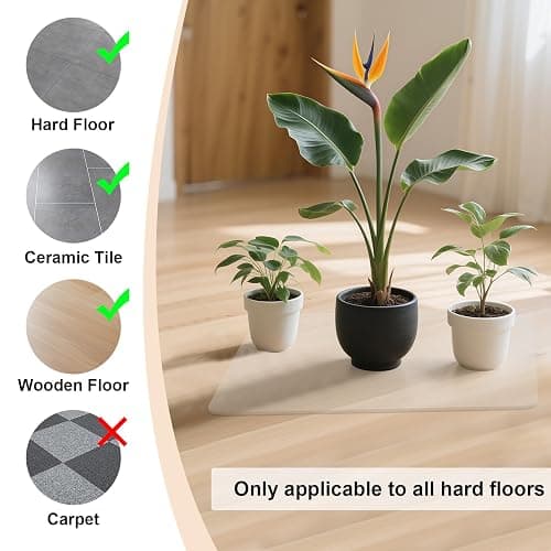 Office Chair Mat for Hardwood Floor,20"X24" Smooth Glide Slip Resistant Desk Chair Mat Hard Wood Floor Protector,Stay in Place Plastic Computer Chair Mats for Rolling Office Chairs Not for Carpet thumbnail 3