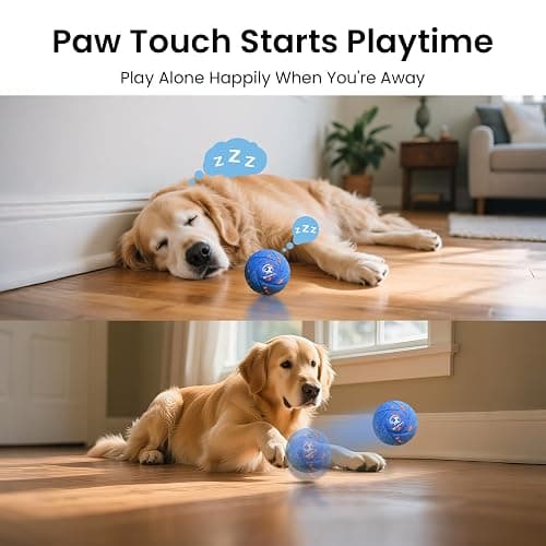 Ollapet Smart Interactive Dog Toy Ball - Auto Bouncing & Rolling, Chew-Resistant E-TPU Material, 3 Interactive Modes, IPX7 Waterproof, Smart Chase Pet Toy Ball for Medium and Large Dogs (Blue) thumbnail 6