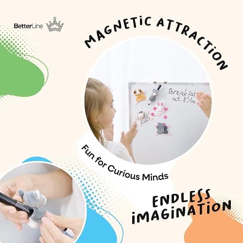 Fun and Educational Animal Fridge Magnets for Kids -Soft Plush Magnetic Animal Characters for Learning and Play, Fridge Toys for Toddlers 1-3, Board Magnets, Locker Buddies - 8 thumbnail 3