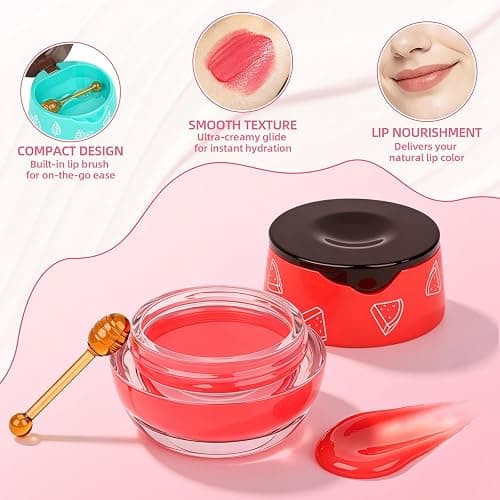 Lip Mask Set, 9 Pack Lip Balm Bulk for Women, Lip Sleeping Mask Over Night Lip Care, Hydrating Lip Balm for Dry Cracked Lips, Bachelorette Party Favors, Mothers Day Gifts for Mom Christmas Stuffers thumbnail 7