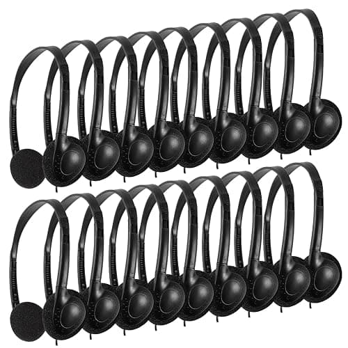 CN-Outlet Wholesale Kids Headphones in Bulk 25 Pack for School Classroom Students Children and Adults - Black - Image 1
