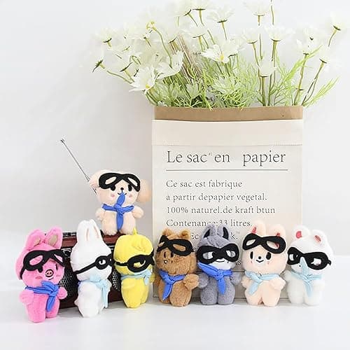 Outofgas SKZ Wolf Chan Pilot Plush Toy 3RD Fan Meeting Dolls with Pilot Sunglasses SKZ00 Stuffed Animal with Beanie Eyes 12 CM (Wolf Chan) thumbnail 6