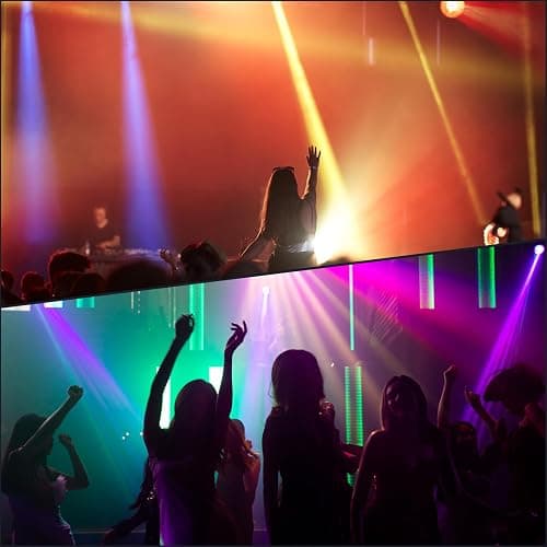Moving Head Lights LED Stage Lights Spot 4 Color RGBW Gobos with Magical Circle 60W DMX for DJ Disco Party Light by U`King (Black-4) thumbnail 7