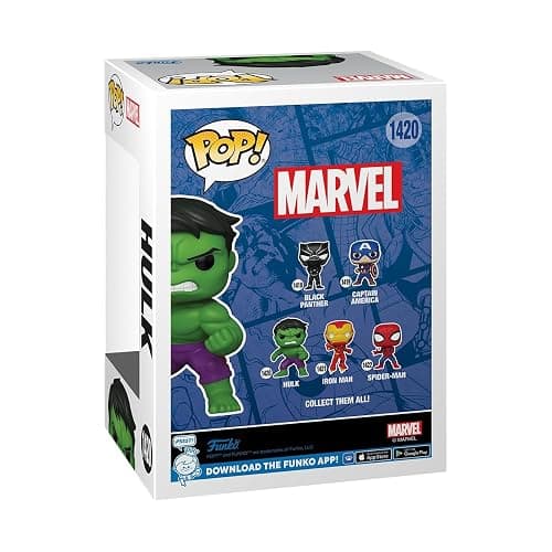 Funko Pop Marvel - Hulk - Marvel Comics - Collectable Vinyl Figure - Gift Idea - Official Merchandise - Toys for Kids & Adults - Superheroes Fans - Model Figure for Collectors and Display thumbnail 3